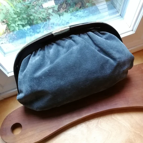 Ruth Saltz Classic Vintage Suede Frame Clutch - Picture 8 of 8